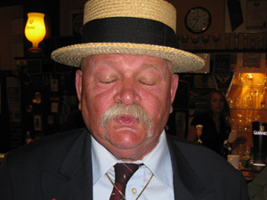 The effect of Scotch whisky on a moustachioed Belgian - do not try this at home