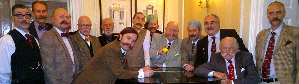 Some of The Handlebar Club Members after the Christmas Lunch, with a rubber duck. Photo: Sarah Booker-Lewis