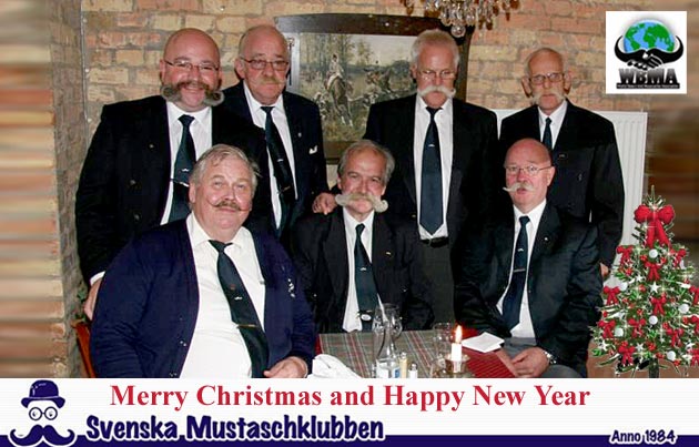 A 2016-17 Christmas card from Svenska Mustaschklubben, Hans Hamrin and the WBMA