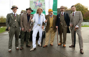 Handlebar Club Members with a Keith Lemon look-alike at Gentlemen's Day for Movember